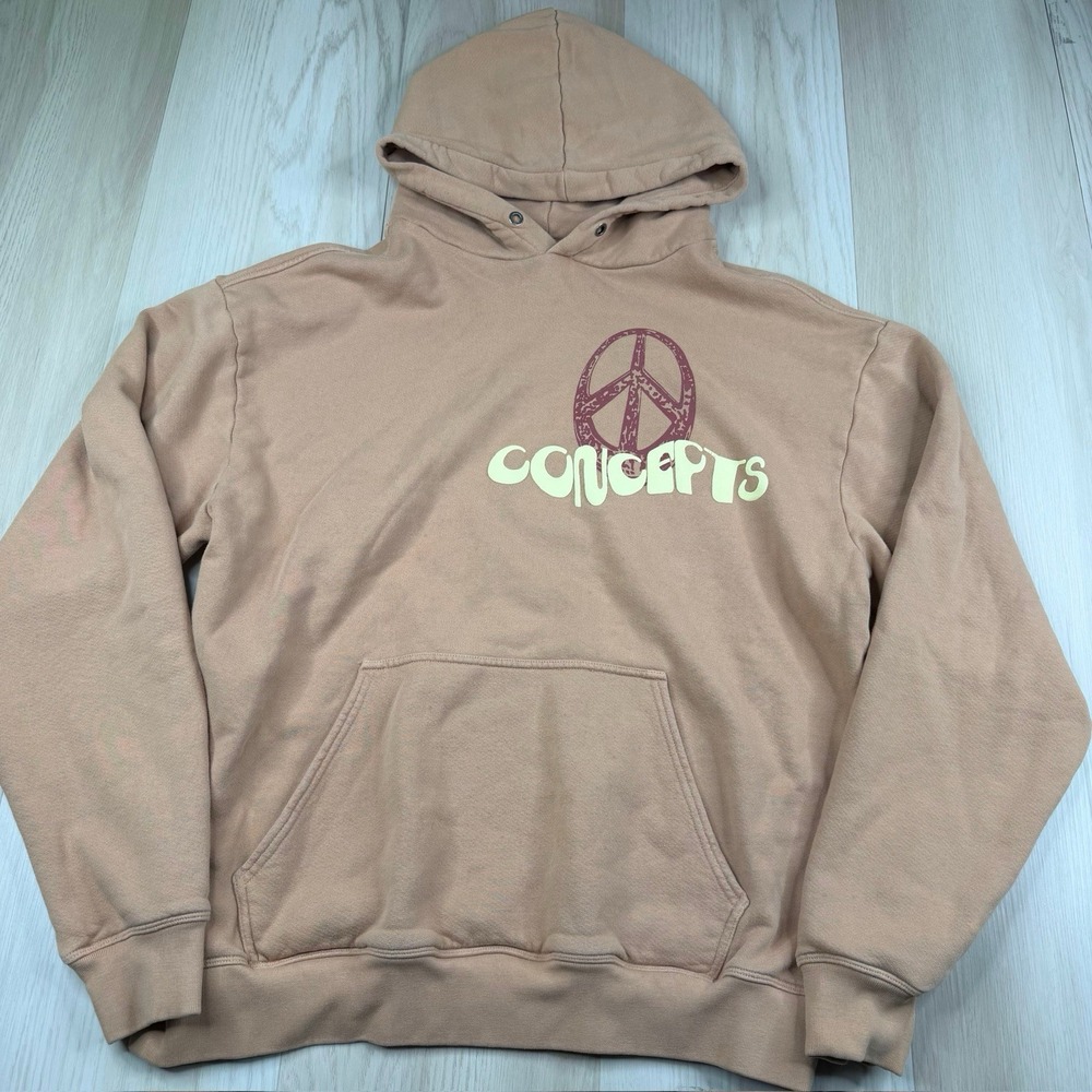 CONCEPTS CNCPTS Logo Pullover Hoodie Brown Mens Size L Large "Far Out"